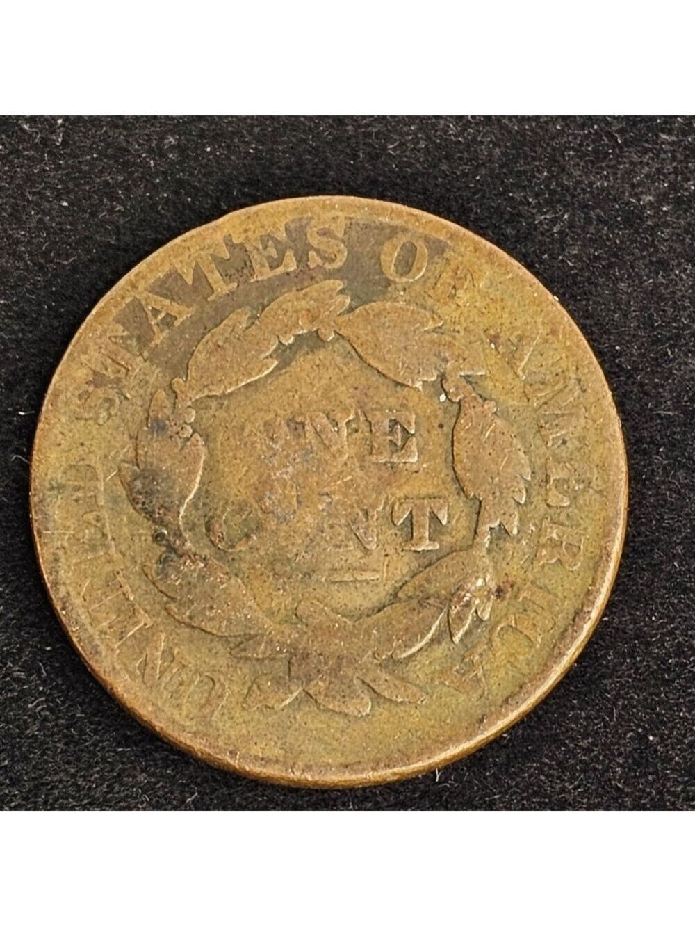1831 Coronet Head Large Cent W/ Folk Art Engraved